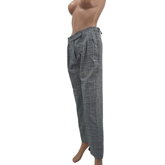 Max Mara Pleated Cropped Plaid Pants NWOT - Picture 7 of 11